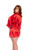 Cortina Black Satin Robe