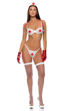 Night Shift 5-Piece Nurse Bedroom Costume - White Combo