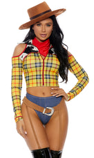 Playtime Sheriff Cowboy 4-Piece Women's Movie Character Costume