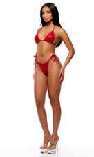 Soleil Triangle Bikini Red