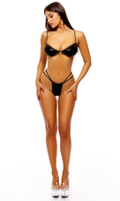 Riviera Metallic Strappy Bikini Black