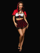 Lil Red Bustier Skirt Hood Set | Lavah Intimates