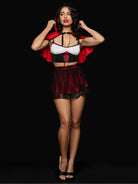 Lil Red Bustier Skirt Hood Set | Lavah Intimates