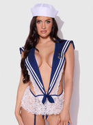 High Tied Sailor Open-Cut Teddy With Hat