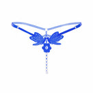 Embroidered Butterfly Pearl G-String | Lavah Intimates