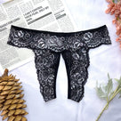 Crotchless Lace Thong | Lavah Intimates
