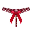 Noir Pearl Bow G-String | Lavah Intimates