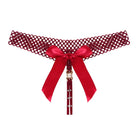 Noir Pearl Bow G-String | Lavah Intimates