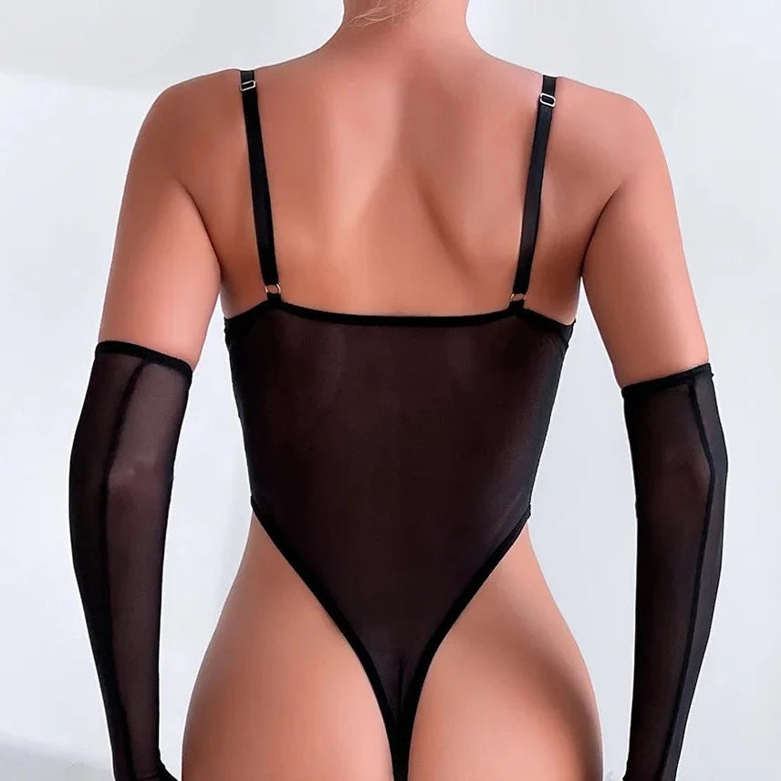 Mira Bodysuit Set - Black  LAVAH LINGERIE & INTIMATES   