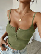 June Ribbed Henley Cami
