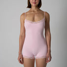 Sculpt Lace-Hem Shaping Romper
