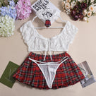 Lace Plaid Tease Set | Lavah Intimates