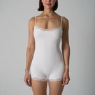 Sculpt Lace-Hem Shaping Romper