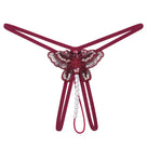 Butterfly Crotchless Pearl Thong | Lavah Intimates