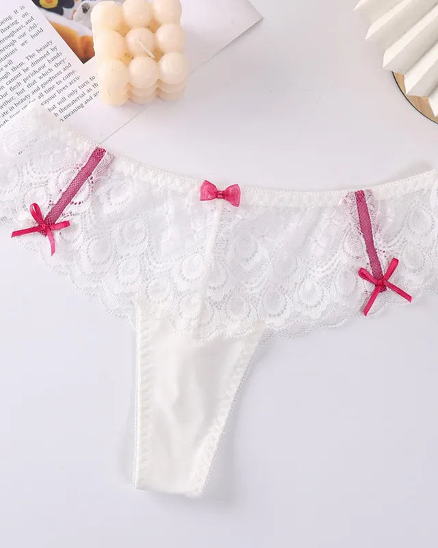 French Lace Thong  LAVAH LINGERIE & INTIMATES White S 