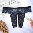 Crotchless Lace Thong | Lavah Intimates