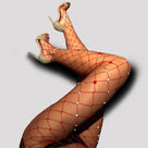 Lucie Rhinestone Fishnet Tights