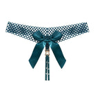 Noir Pearl Bow G-String | Lavah Intimates