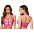 Onyx Zip Halter Top