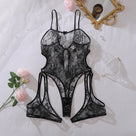 Noor Sheer Lace Cutout Bodysuit