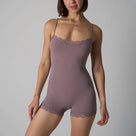 Sculpt Lace-Hem Shaping Romper