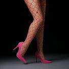 Lucie Rhinestone Fishnet Tights