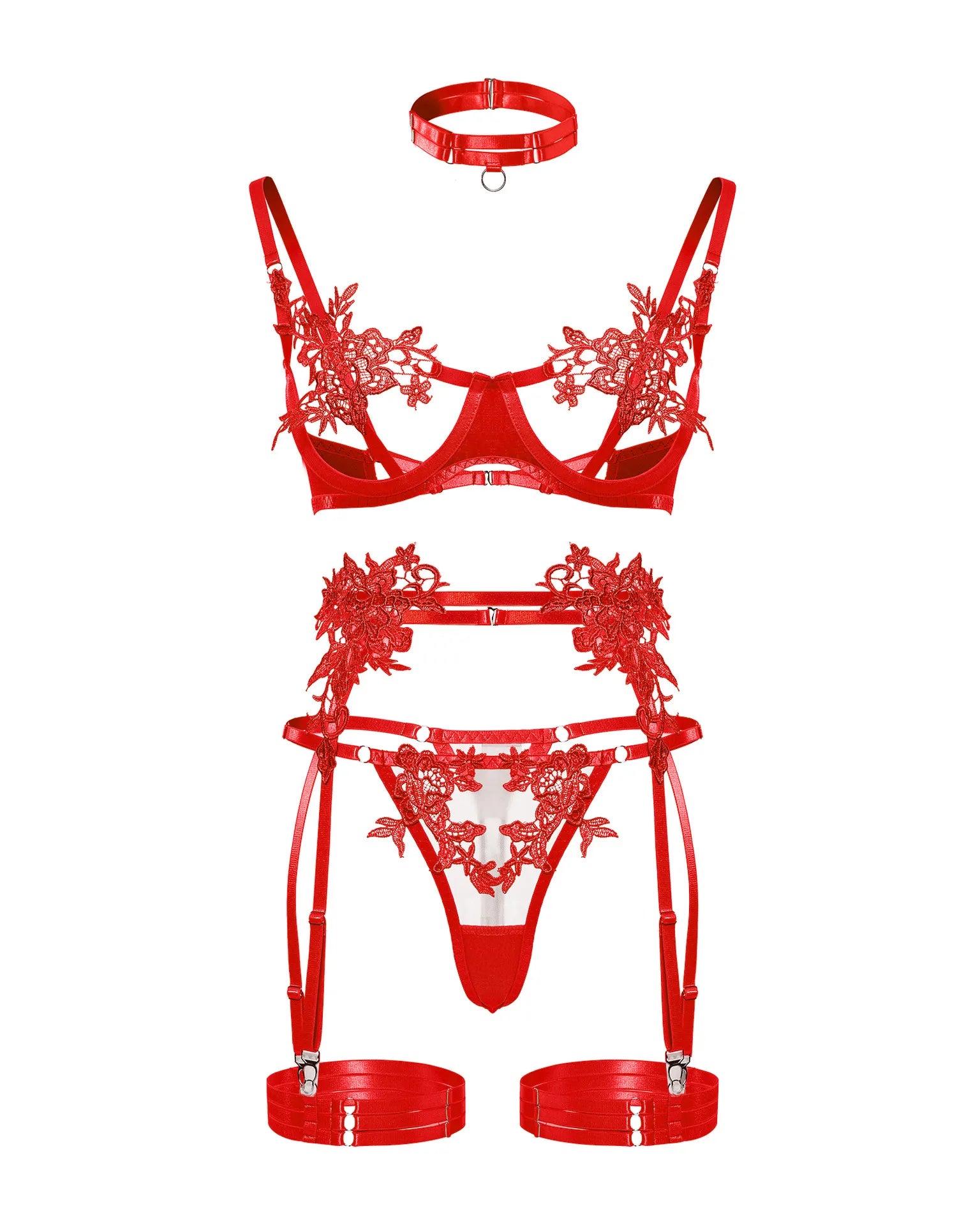 Spell Bound Lingerie Set  LAVAH LINGERIE & INTIMATES Red S 