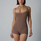 Sculpt Lace-Hem Shaping Romper