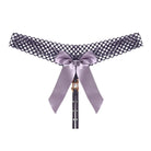 Noir Pearl Bow G-String | Lavah Intimates