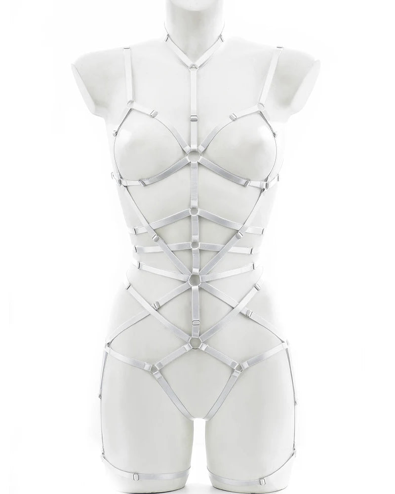 Cassie Body Harness  LAVAH LINGERIE & INTIMATES White One Size 