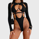 Cyra Cut-Out Long-Sleeve Bodysuit