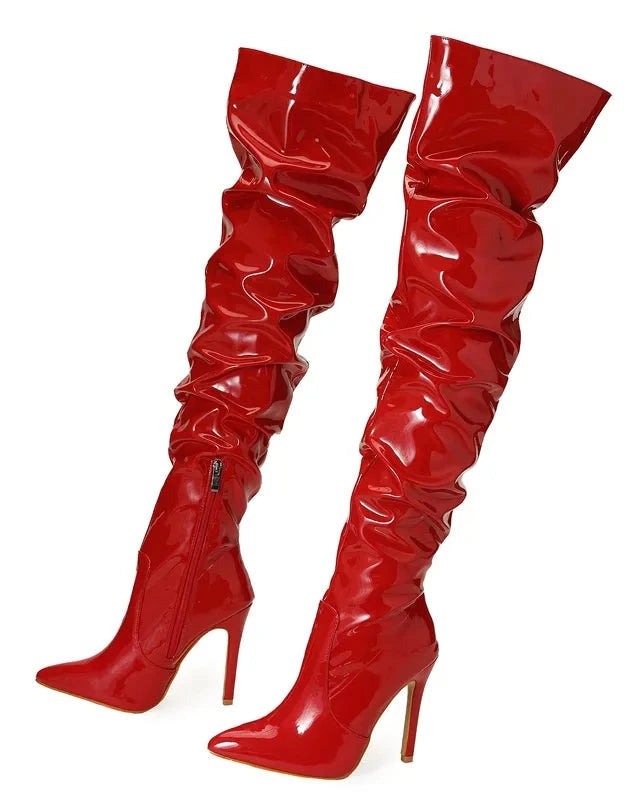 Akira Boots heels LAVAH LINGERIE & INTIMATES Red 35 