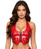 Onyx Zip Halter Top