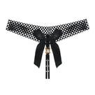 Noir Pearl Bow G-String | Lavah Intimates