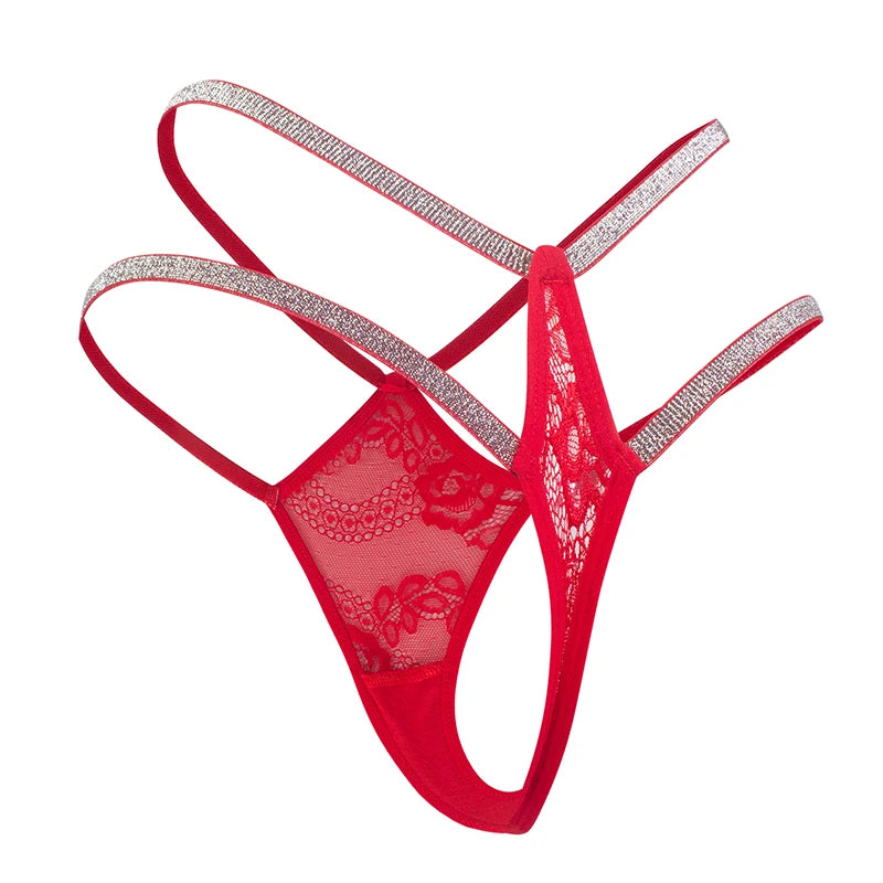 Sparkle Lace Strappy G-String | Lavah Intimates