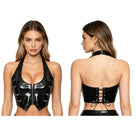 Onyx Zip Halter Top