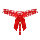 Noir Pearl Bow G-String | Lavah Intimates