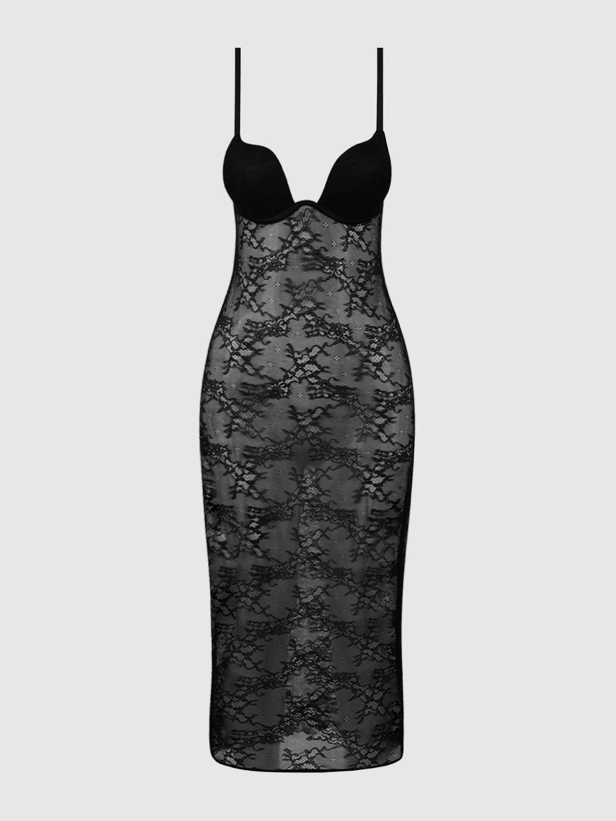 Yvone Lace Plunge Push Up Gown