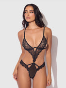 Nadia Lace Cutout Teddy