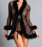 Bou Faux Fur Robe - LAVAH INTIMATES