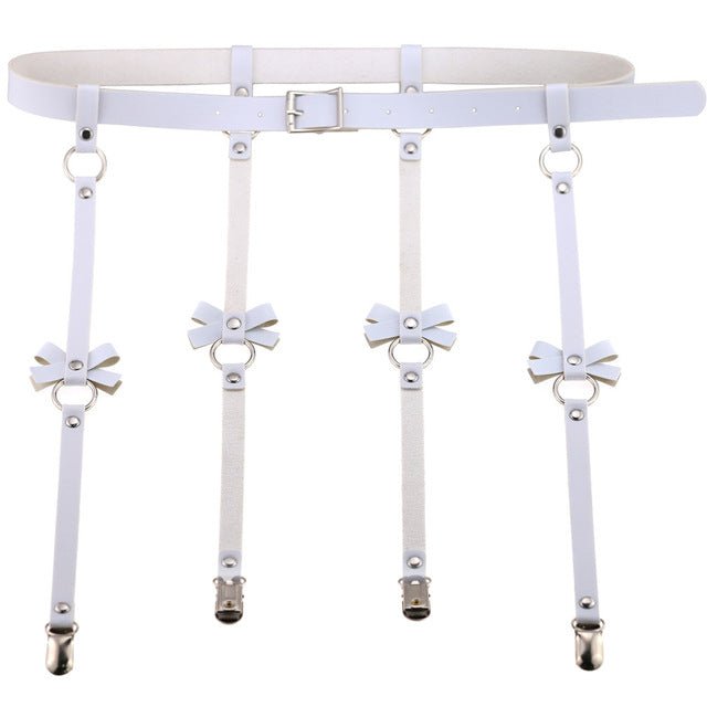 Bow Leather Garter - LAVAH INTIMATES