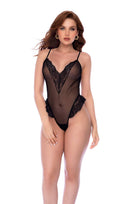 Camille Dotted Mesh Lace-Up Teddy