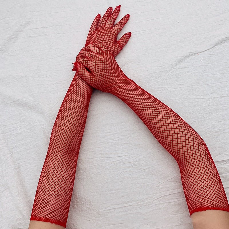 Fishnet Long Sleeve Gloves - LAVAH INTIMATES