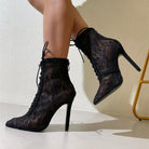 Floral Lace - Up Stilettos - LAVAH INTIMATES