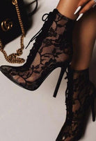 Floral Lace - Up Stilettos - LAVAH INTIMATES