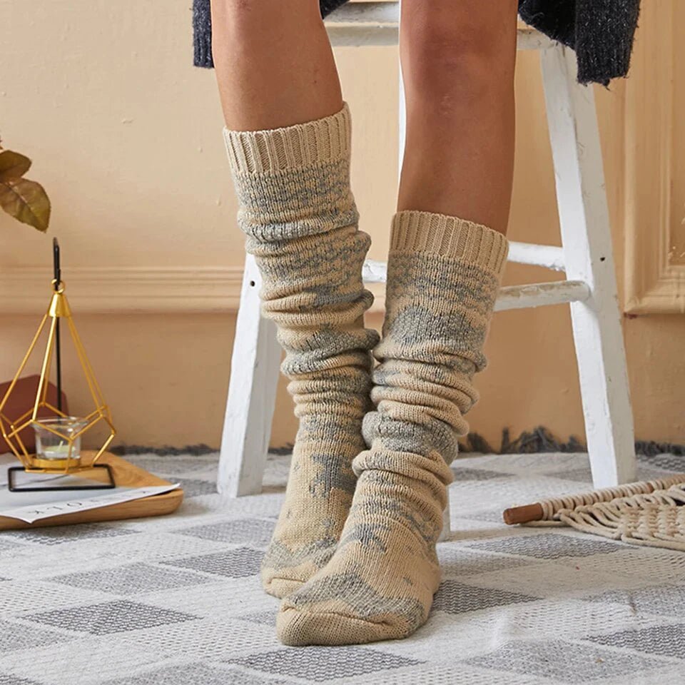 Knee High Nordic Reindeer Socks - LAVAH INTIMATES