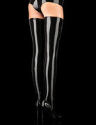 Latex Thigh Highs - Black - LAVAH INTIMATES