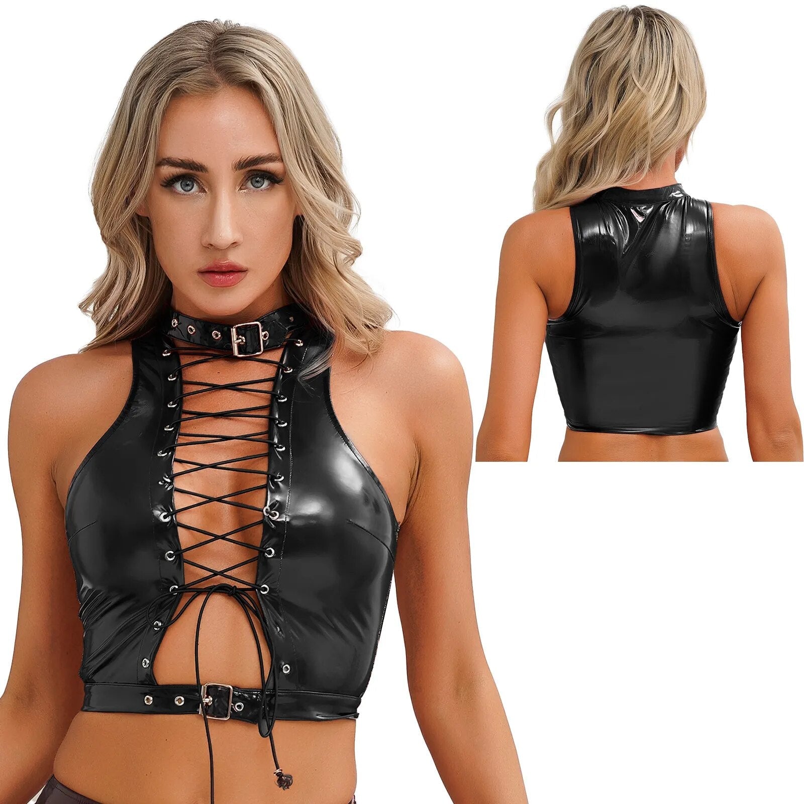 Lena Leather Top - LAVAH INTIMATES