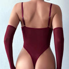 Mira Bodysuit Set - Burgundy - LAVAH INTIMATES