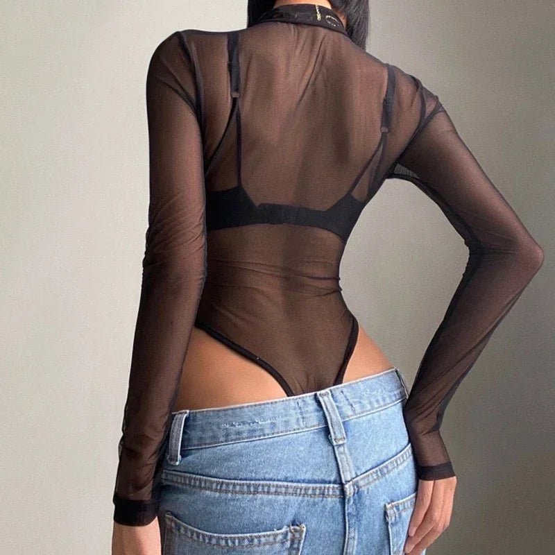 Sleek & Sheer Mesh Bodysuit - LAVAH INTIMATES